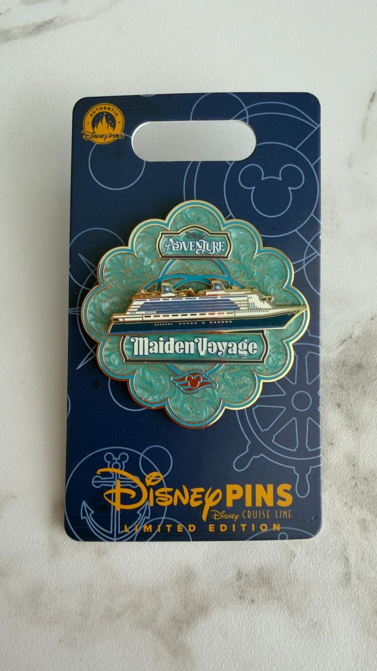 Disney Cruise Line Disney Adventure Ship Maiden Voyage Limited Edition Pin